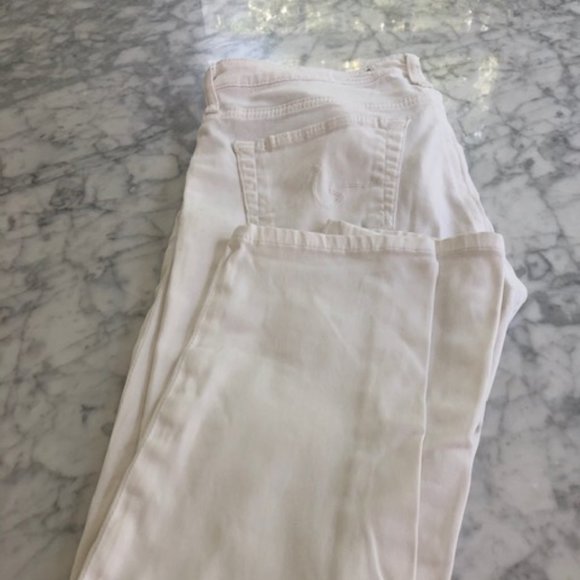 AG Stilt Crop Jeans in White Size 25 - Picture 4 of 4